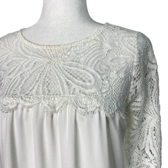 LILLY PULITZER Womens Size Small Keegan Top Style 003168 Coconut White Lace - Picture 1 of 7